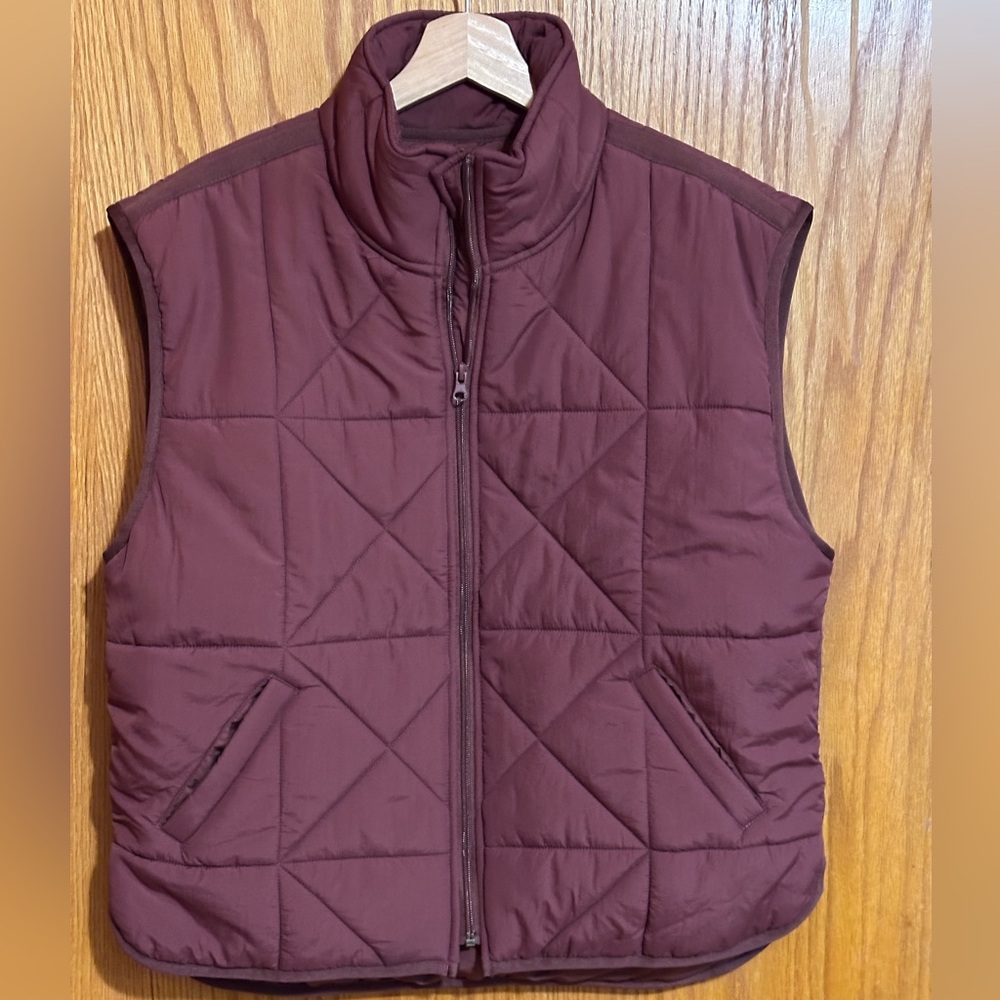 BKE Burgundy Quilted Vest